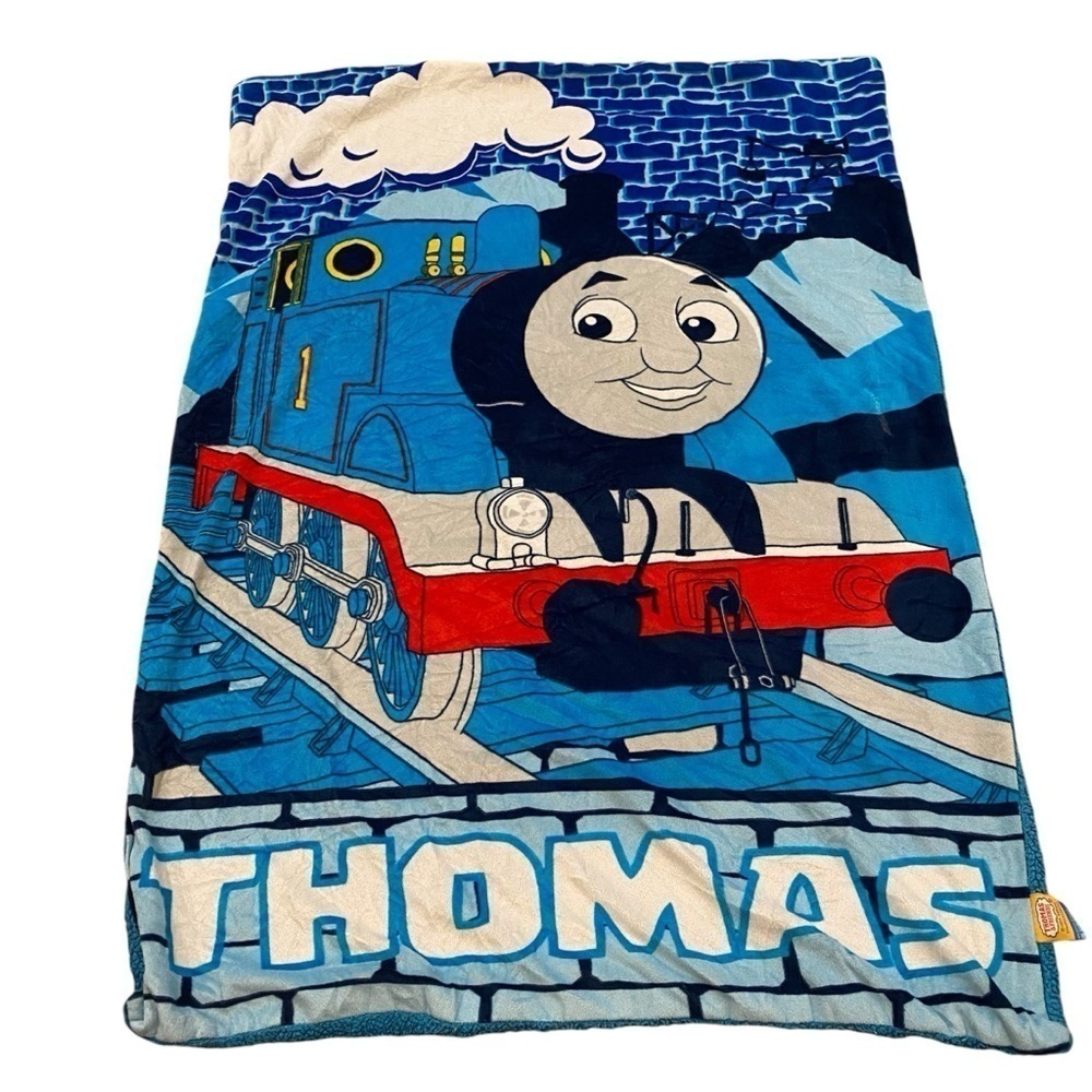 Thomas The Tank Engine Blanket Throw Baby Toddler Blanket Blue 2013 4/$20 🛑